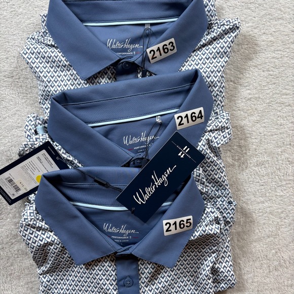 Walter Hagen Performance 11 Polo Shirt Mens Large Diamond Foulard White Golf - Picture 6 of 6